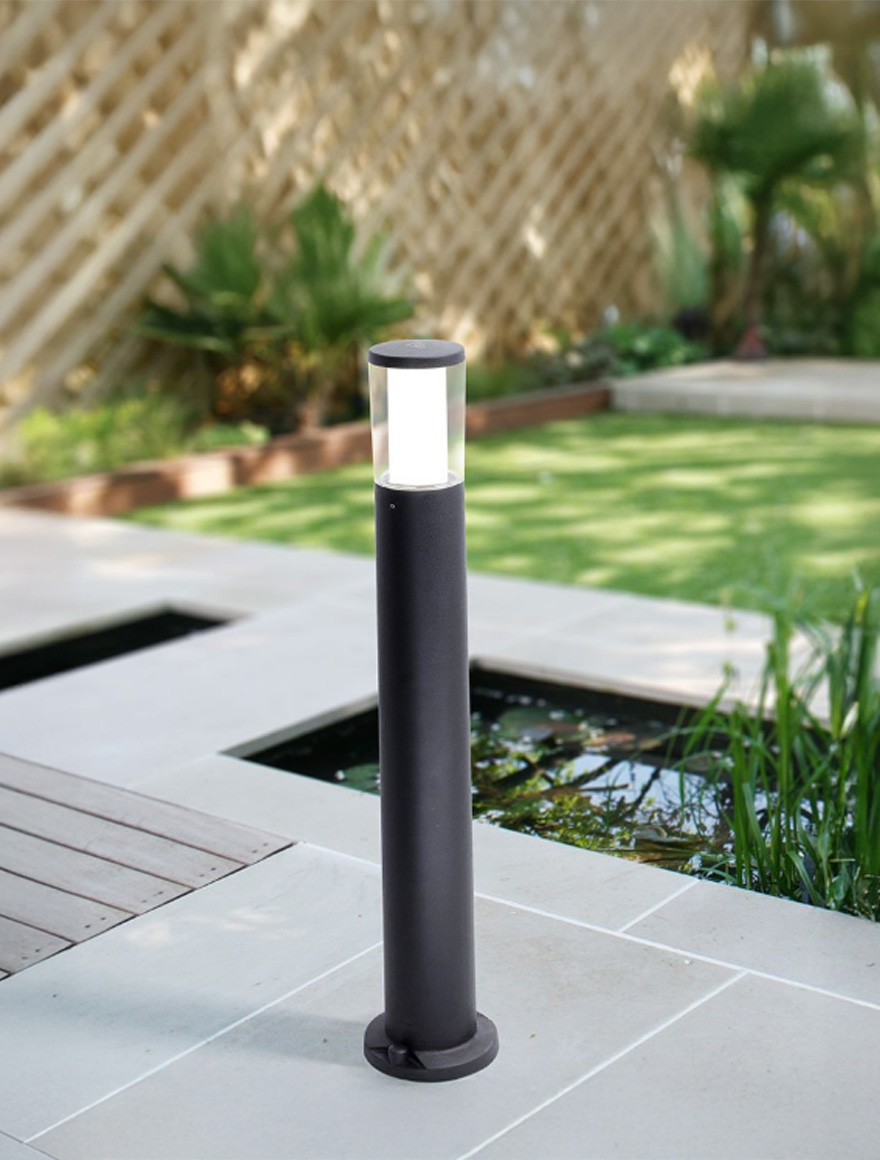 Corp de il. CARLO 800 negru transp. GU10 3,5W 2,7-4-6,5K stâlp 0.8M Fumagalli