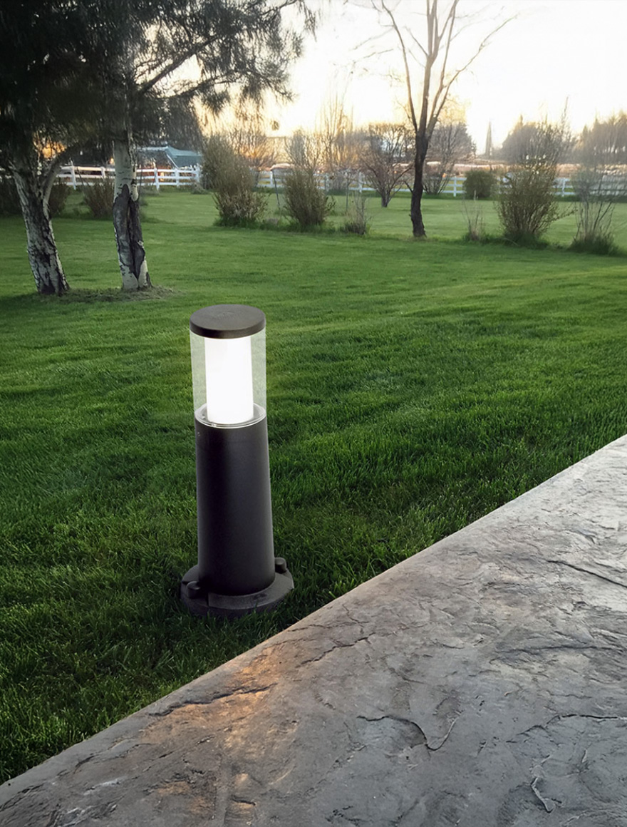 Corp de il. CARLO 400 negru transp. GU10 3,5W 2,7-4-6,5K stâlp 0.4M Fumagalli