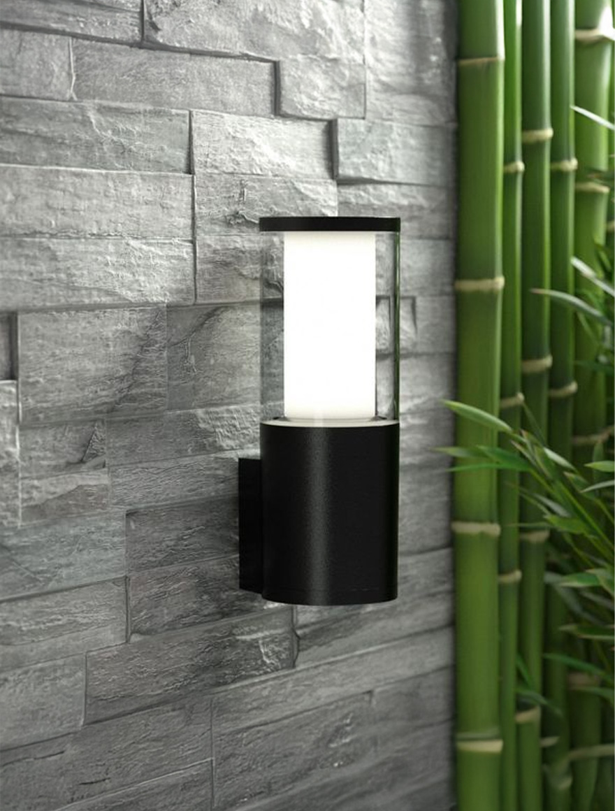 Corp de il. CARLO WALL negru transp. GU10 3,5W 2,7-4-6,5K perete Fumagalli