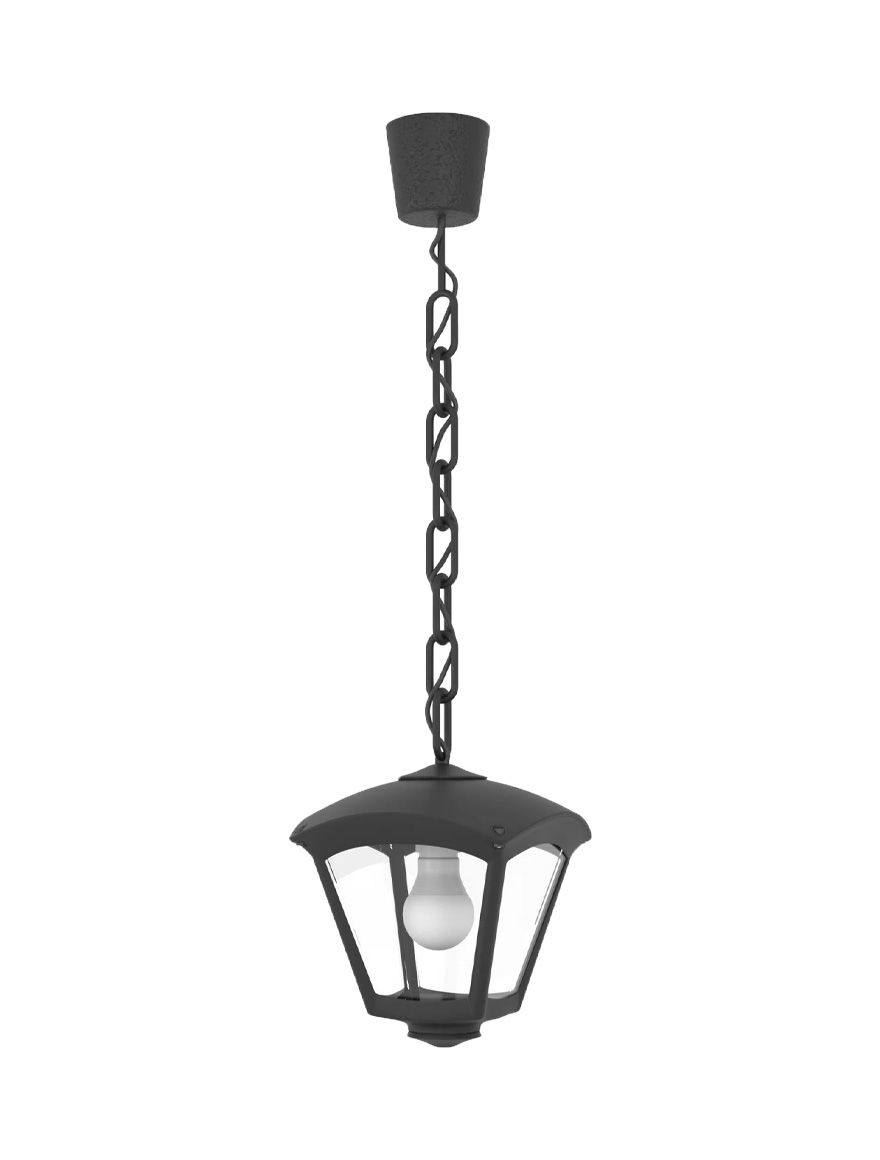 Set corp de il. ROBY E27 transp. + suport SICAR negru Fumagalli