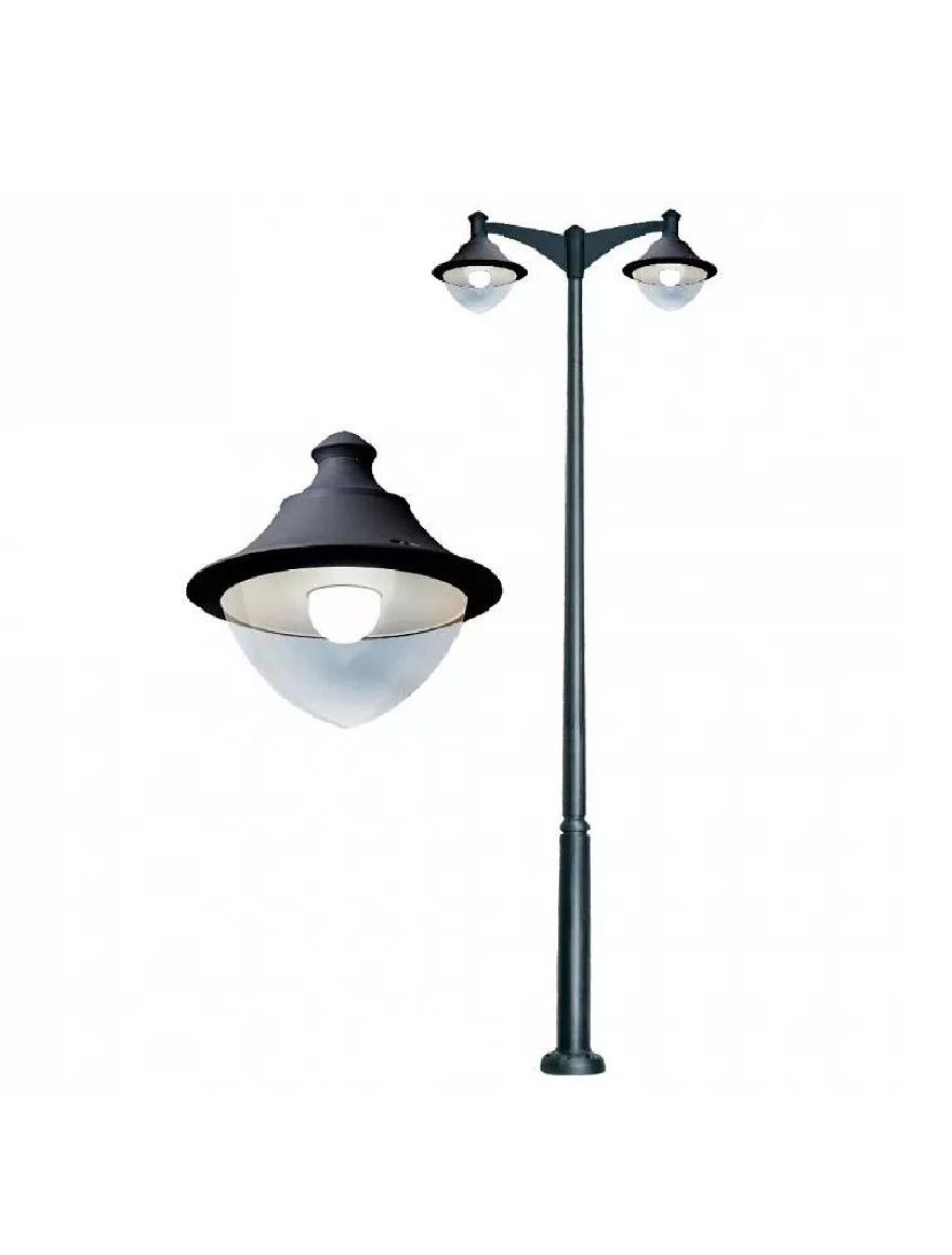 Светильник для столба VIVI 400, чёрный, прозрачный, E27, 50W, 4000K, для Fumagalli