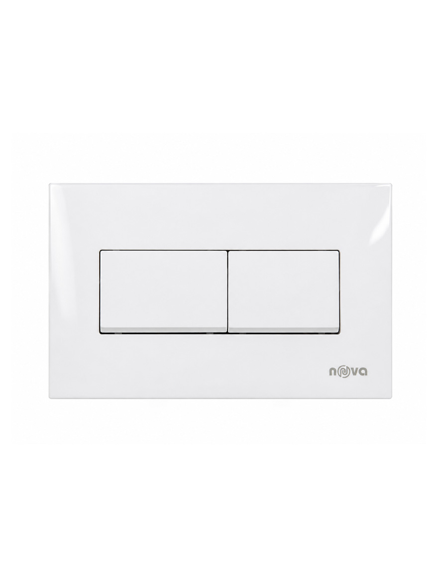 Buton acționare WC alb kare 7530