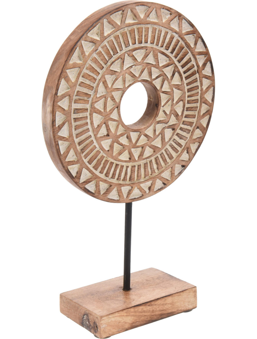 Suvenir de birou din lemn de mango "Disc magic" 20X1.5X32cm