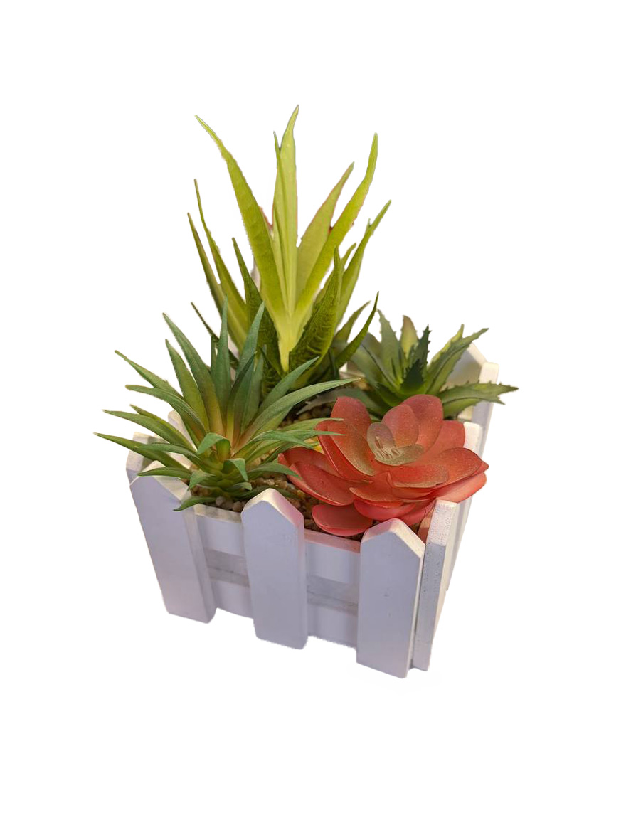 Floare artificiala 15cm in ghiveci-gard