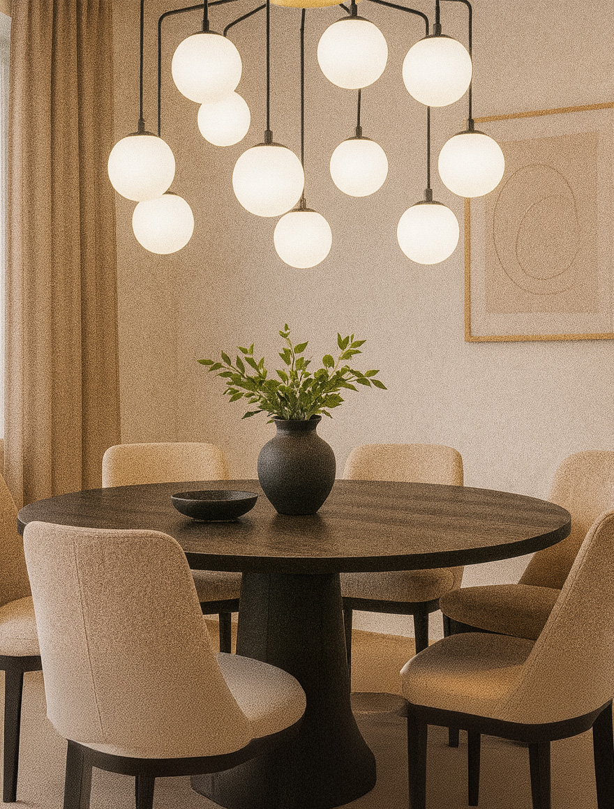 Lustra RHAPSODY 12xG9 4W 3000K black+brass bec. incluse Ideal lux