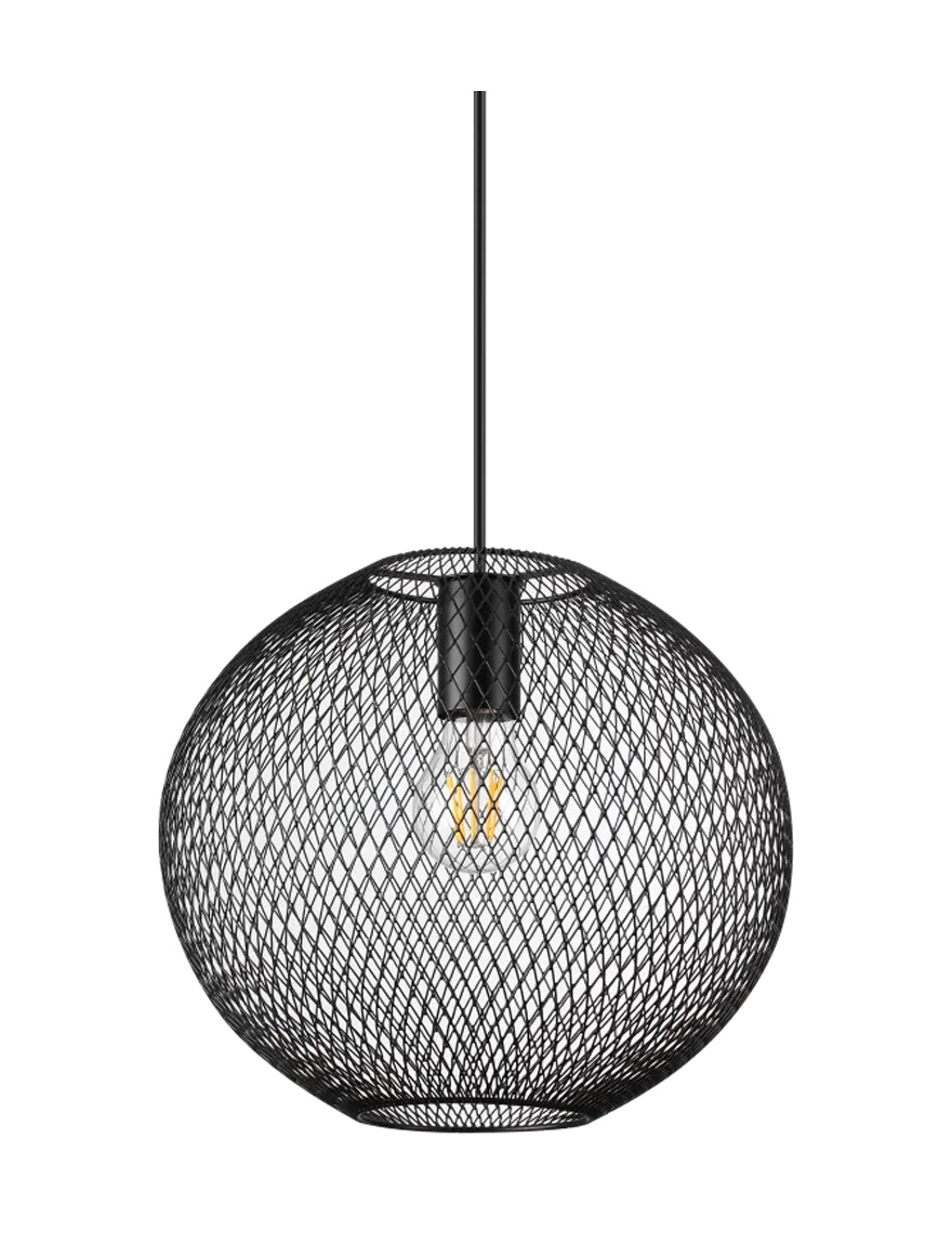 Lustra NET 1xE27 black sferic Ideal lux