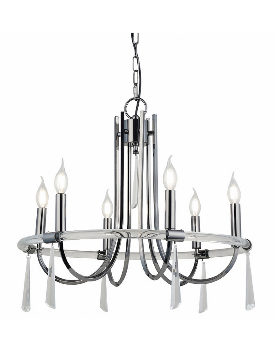 Lustra KRIZANTE 6XE14 D600 negru LUCEA