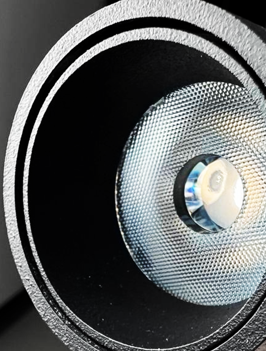 Proiector pentru șină magnetică S20 6W 48V 3000K  NEGRU