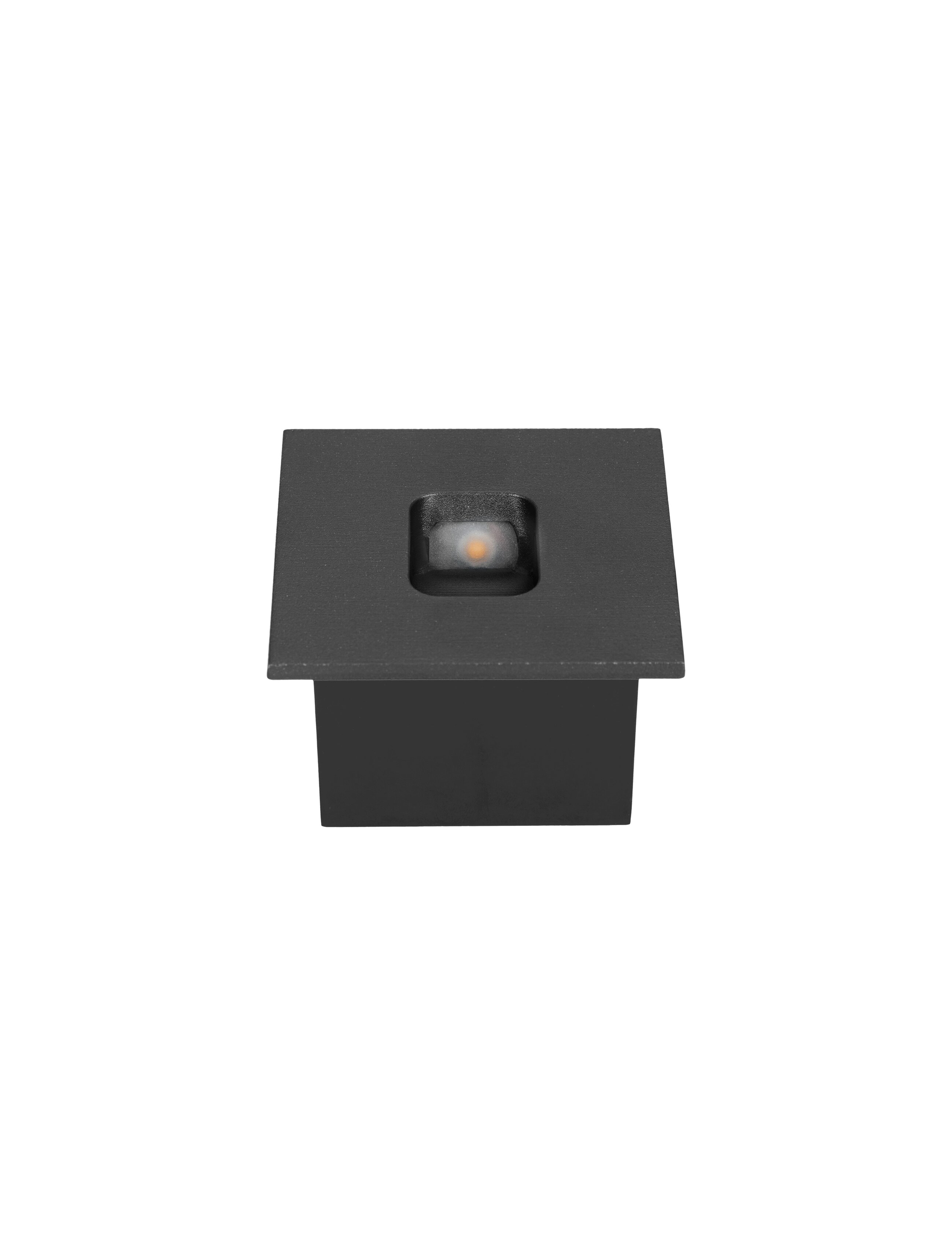 Встраиваемый светильник для лестниц и стен COB 5W 3000K IP65 квадратный черный LUMINALED