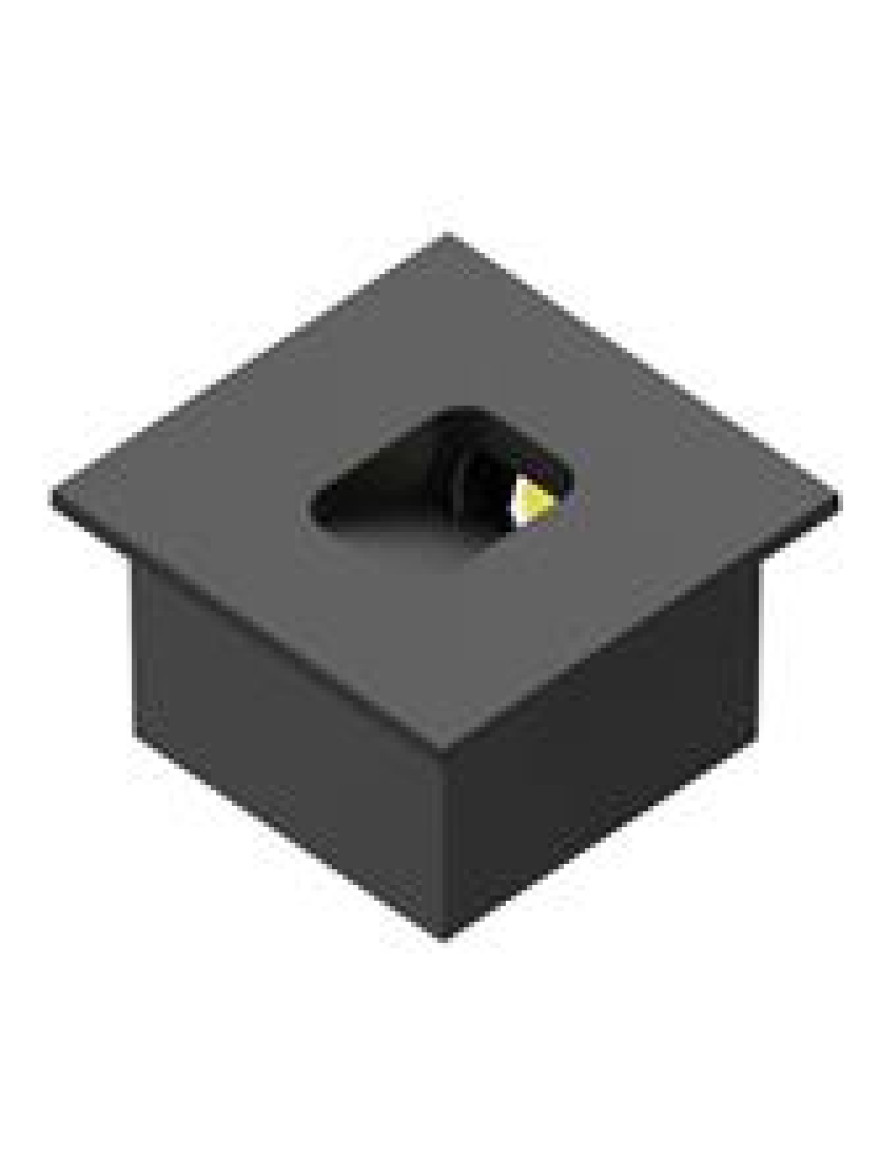 Corp de il. incorporat scară/perete COB 5W 3000K IP65 pătrat negru LUMINALED