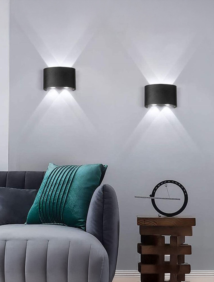 Наружный LED-светильник LASER 4×1W, 3000K, IP65, чёрный, Col_LUMINALED