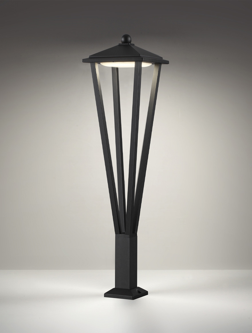 Светодиодный садовый фонарь ELEGANT 12 Вт 3000 К IP65 H800 черный Col_LUMINALED