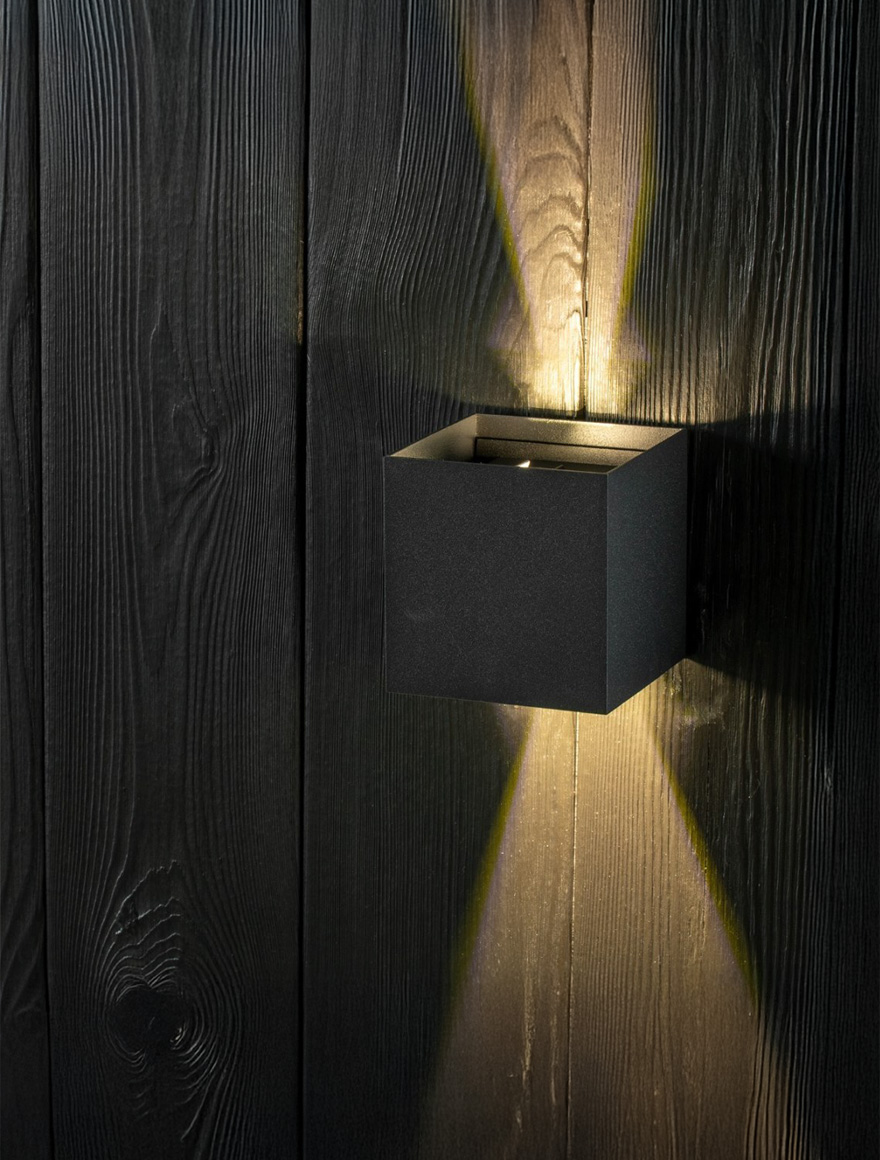 Aplică LED exterior COMET P 2X3W 3000K IP65 neagră Col_LUMINALED