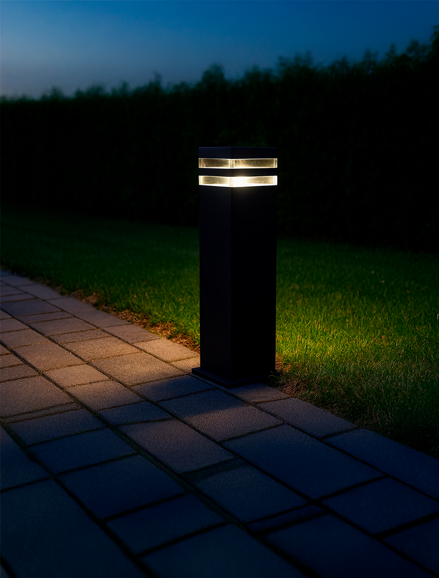 Felinar de gradină CLASSIC 1XE27 IP44 H500 negru Col_LUMINALED