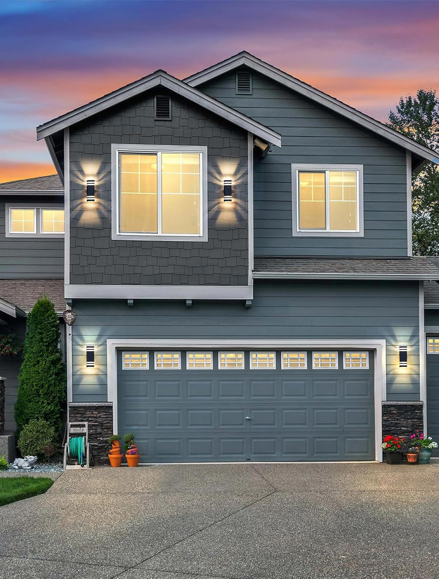 Наружный светильник CLASSIC 2xE27, IP44, чёрный, Col_LUMINALED