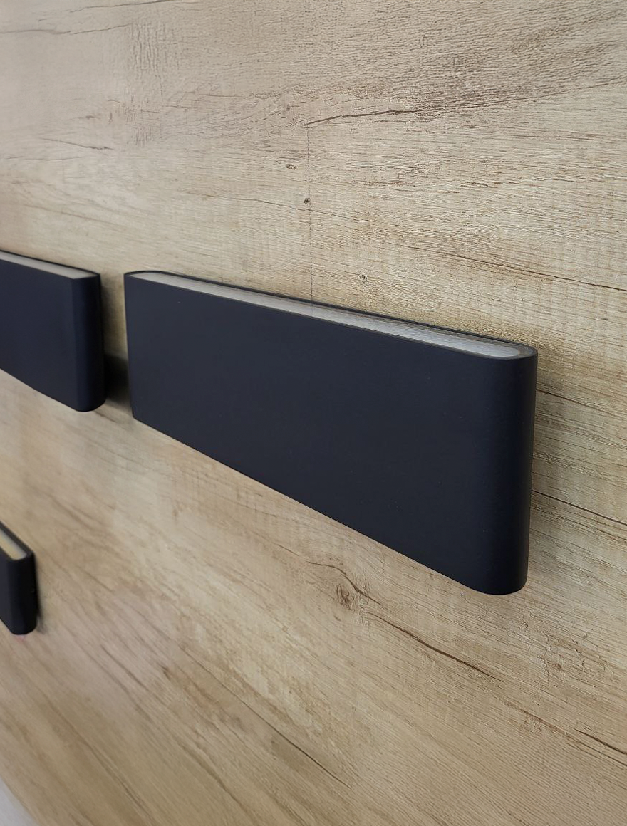 Aplică LED exterior LINE 2X12W 4000K IP65 neagră Col_LUMINALED