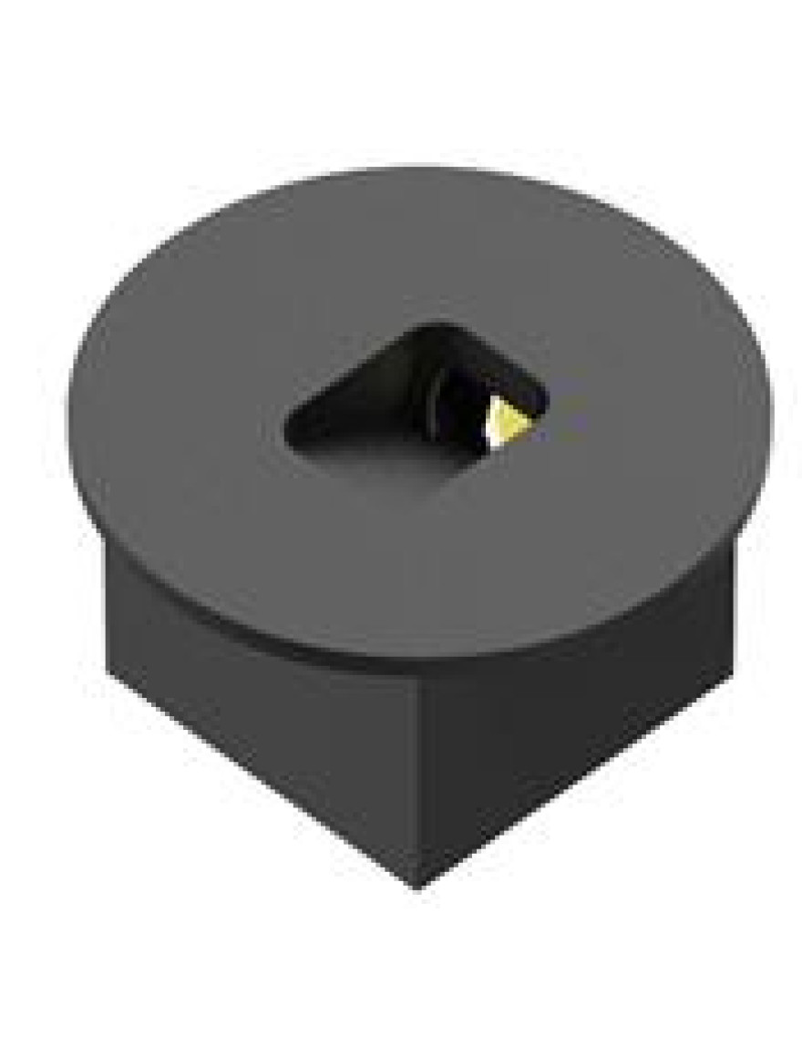 Corp de il. incorporat scară/perete COB 5W 3000K IP65 rotund negru LUMINALED