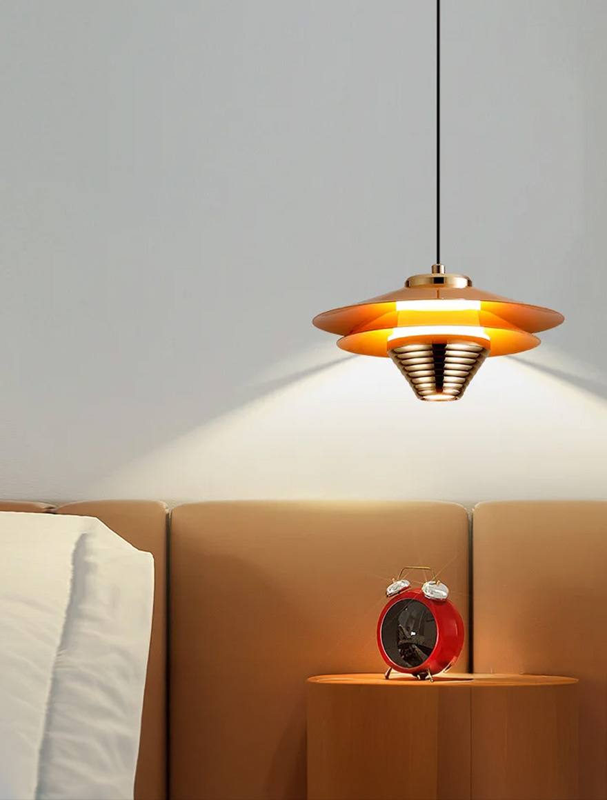 Suspensie LED JH-2405-01 8W 3000K D220mm portocalie Luminaled