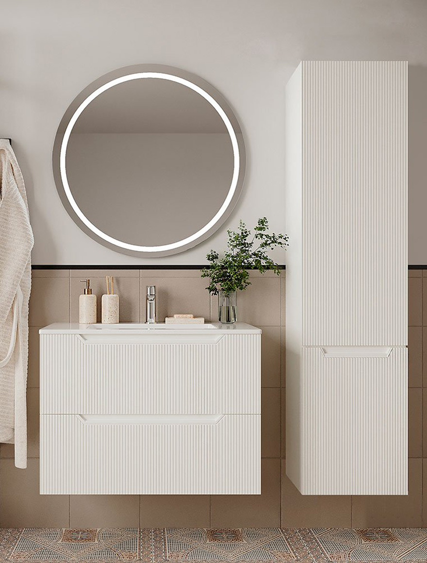 Dulap baie cu lavoar 600x710x465mm susp. ANDRA 70 (TG 70E) Alb 2