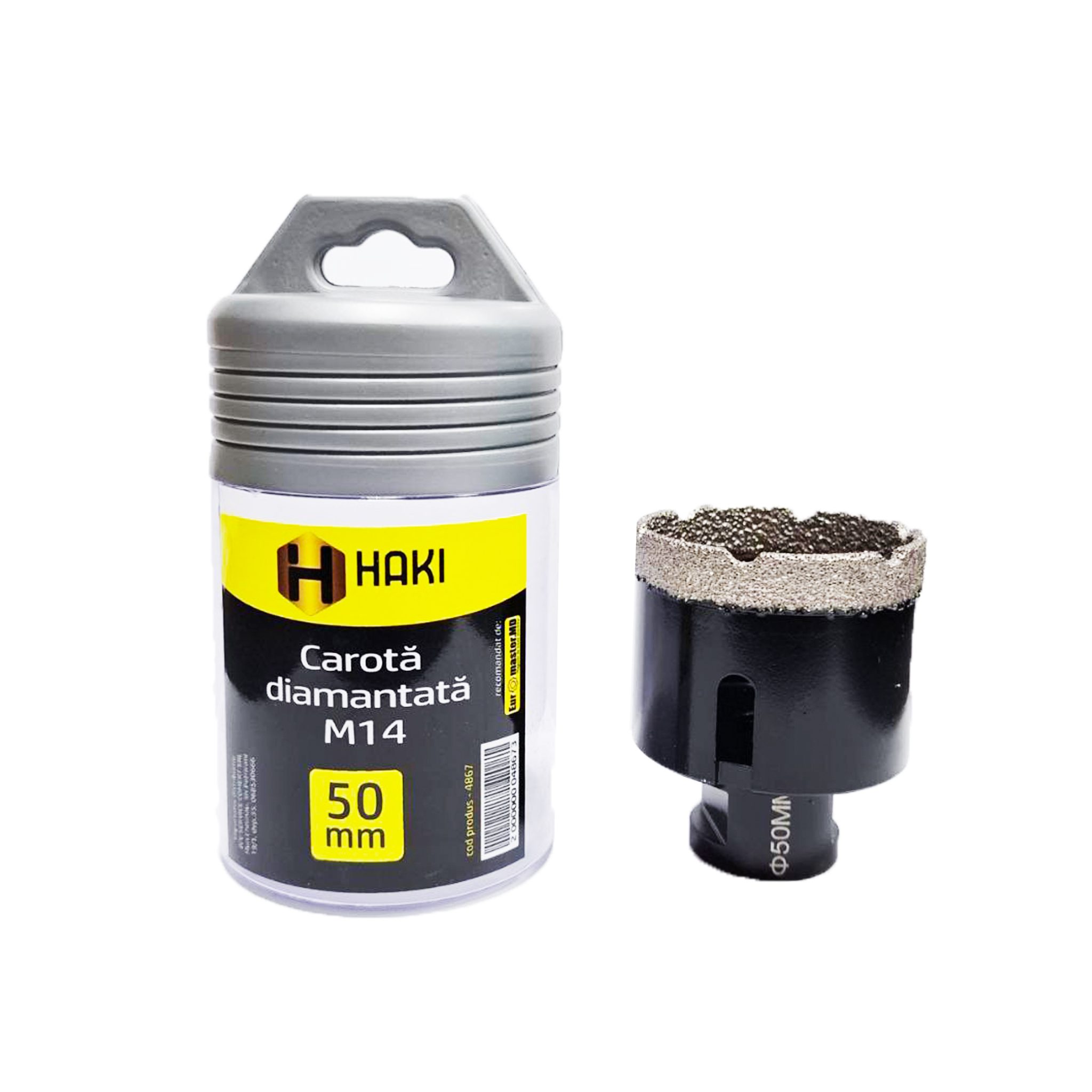 Carotă diamantată găurire 50mm M14 HAKI