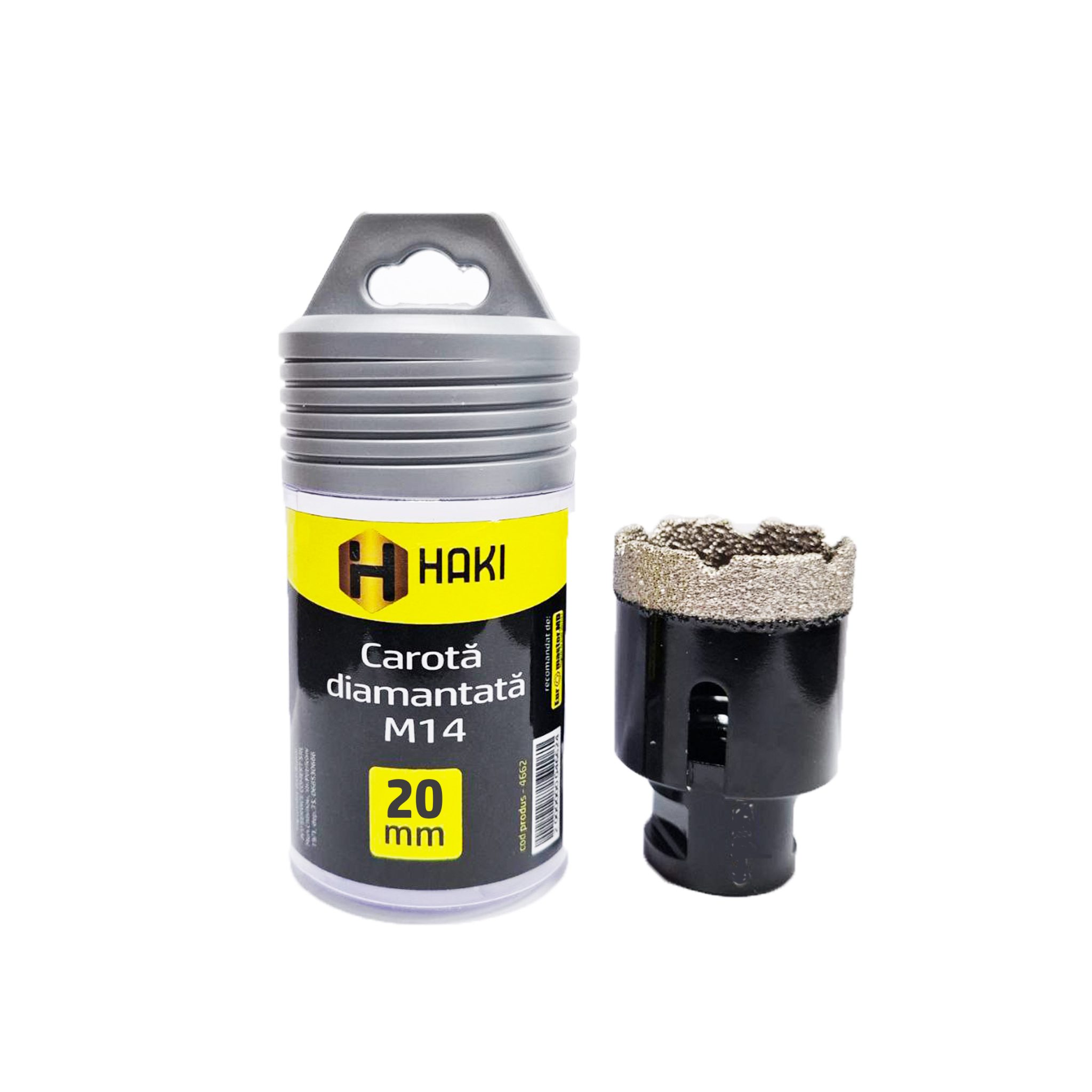 Carotă diamantată găurire 20mm M14 HAKI