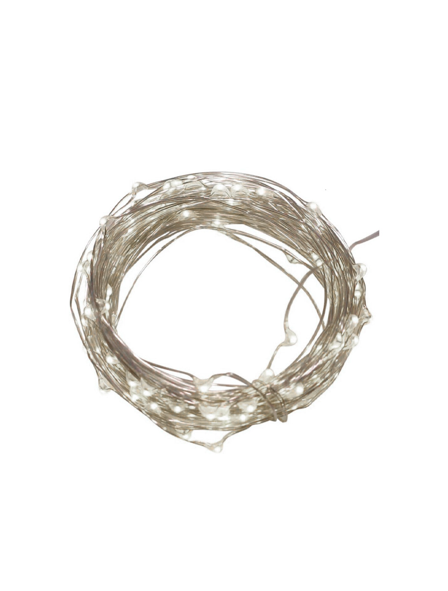 Ghirlandă fir din cupru Subțire 10m 100LED regim static pe baterii