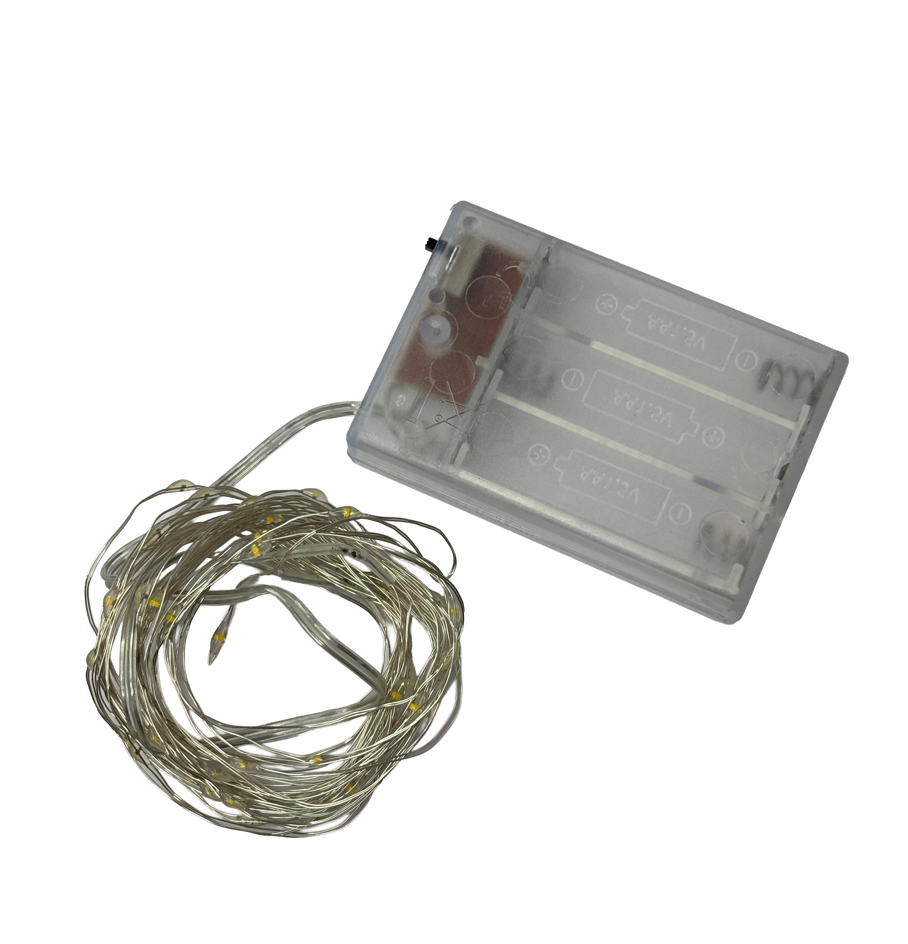 Ghirlandă fir din cupru Subțire 5m 50LED regim static pe baterii