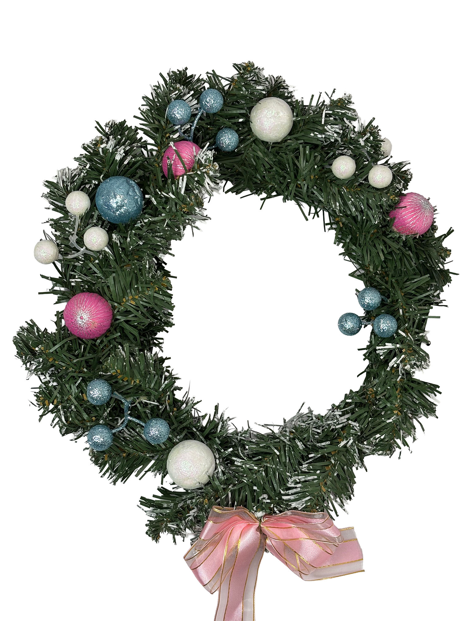 Coroană decorativă de Crăciun cu globulețe D30cm