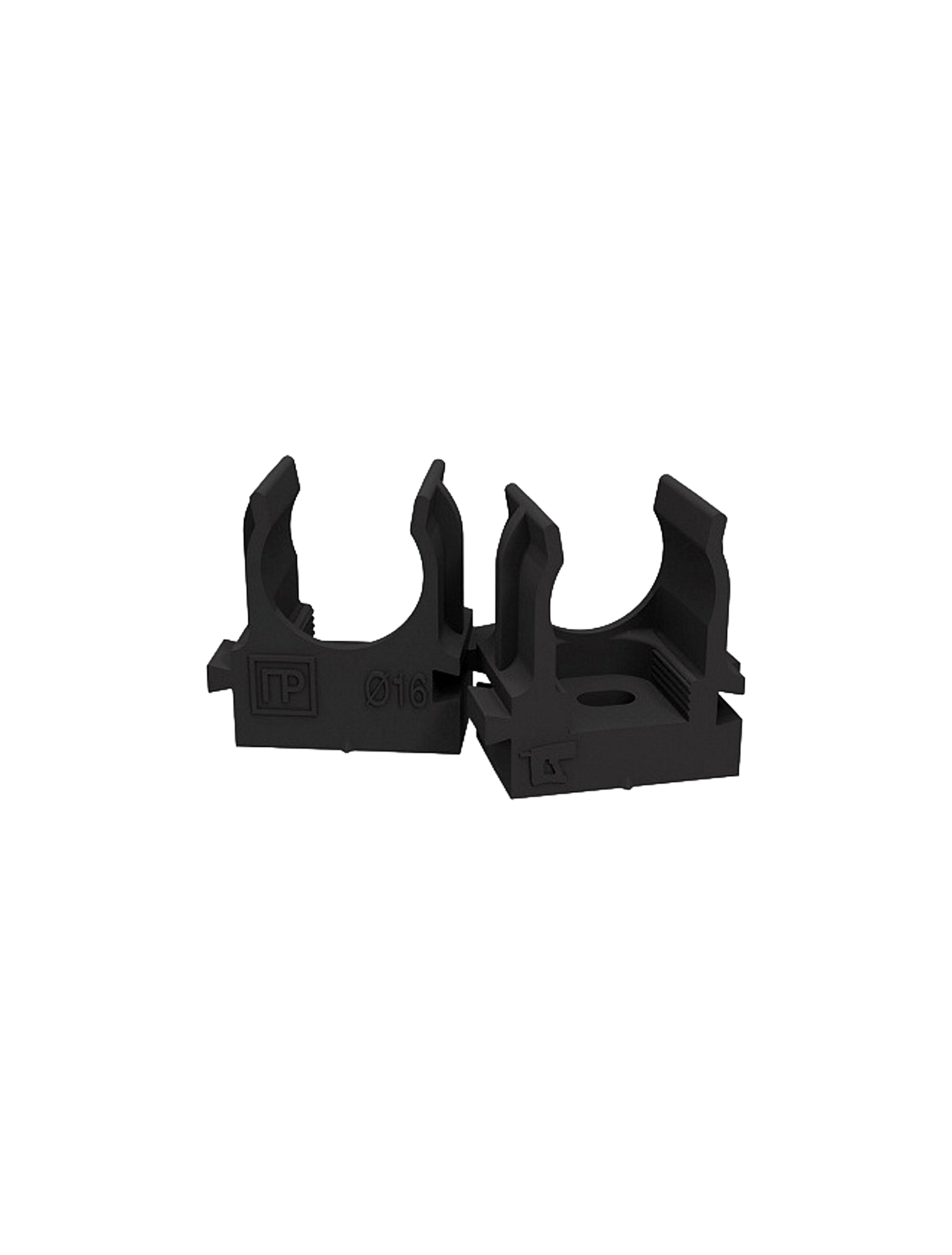 Clipsă p/u țeavă, neagră 32 mm Plastic Promrukav