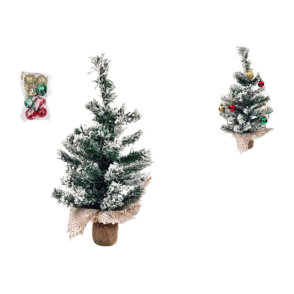 Brăduț decorativ în ghiveci de iuta 45cm