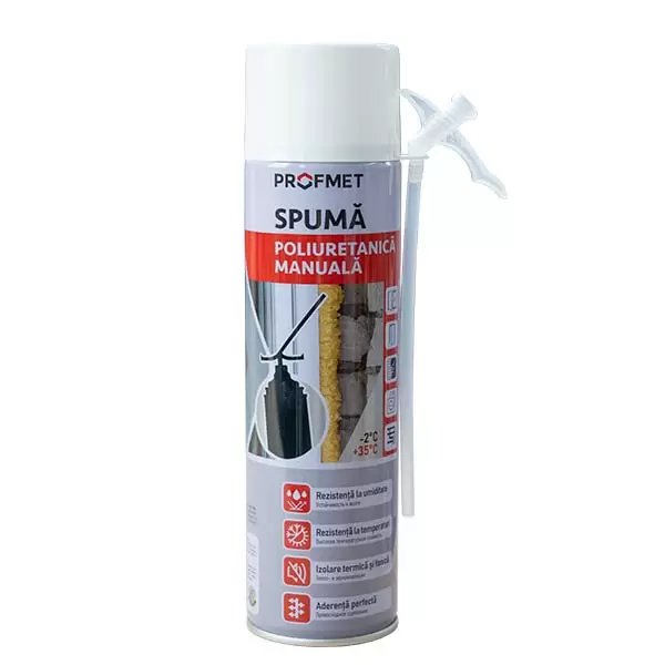 Spumă poliuritanică monocomponentă 500ml PROFMET