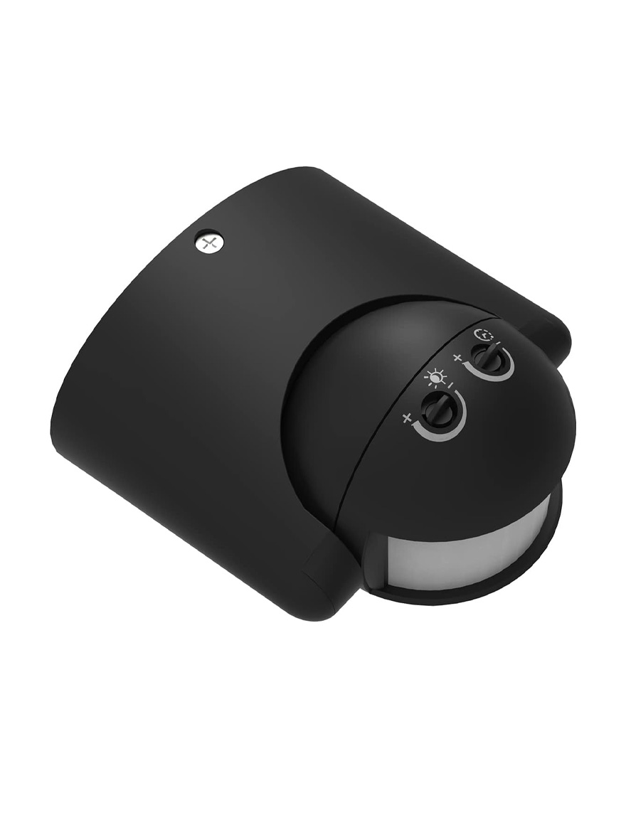 Sensor de mișcare  PIR 1200W IP44 NEGRU LuminaLED