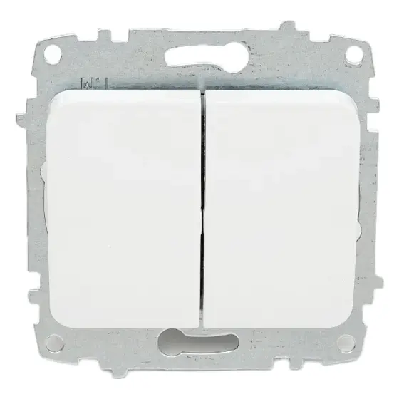 Întrerupător dublu ST (alb)1/12/120 EL-BI JAZZ 607-010200-202