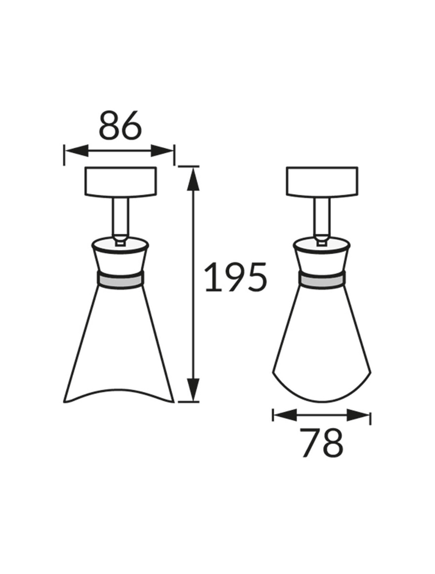 * Corp de iluminat aplicat 1*E14 90*130 IP20 negru LUMINALED