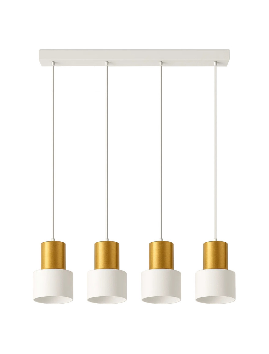 Lustra 4*GU10 L590 H2000 IP20 alb+aur LUMINALED