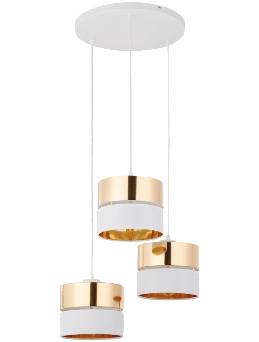 * Lustră 3*GU10 D220 H1500 IP20 alb+aur LUMINALED