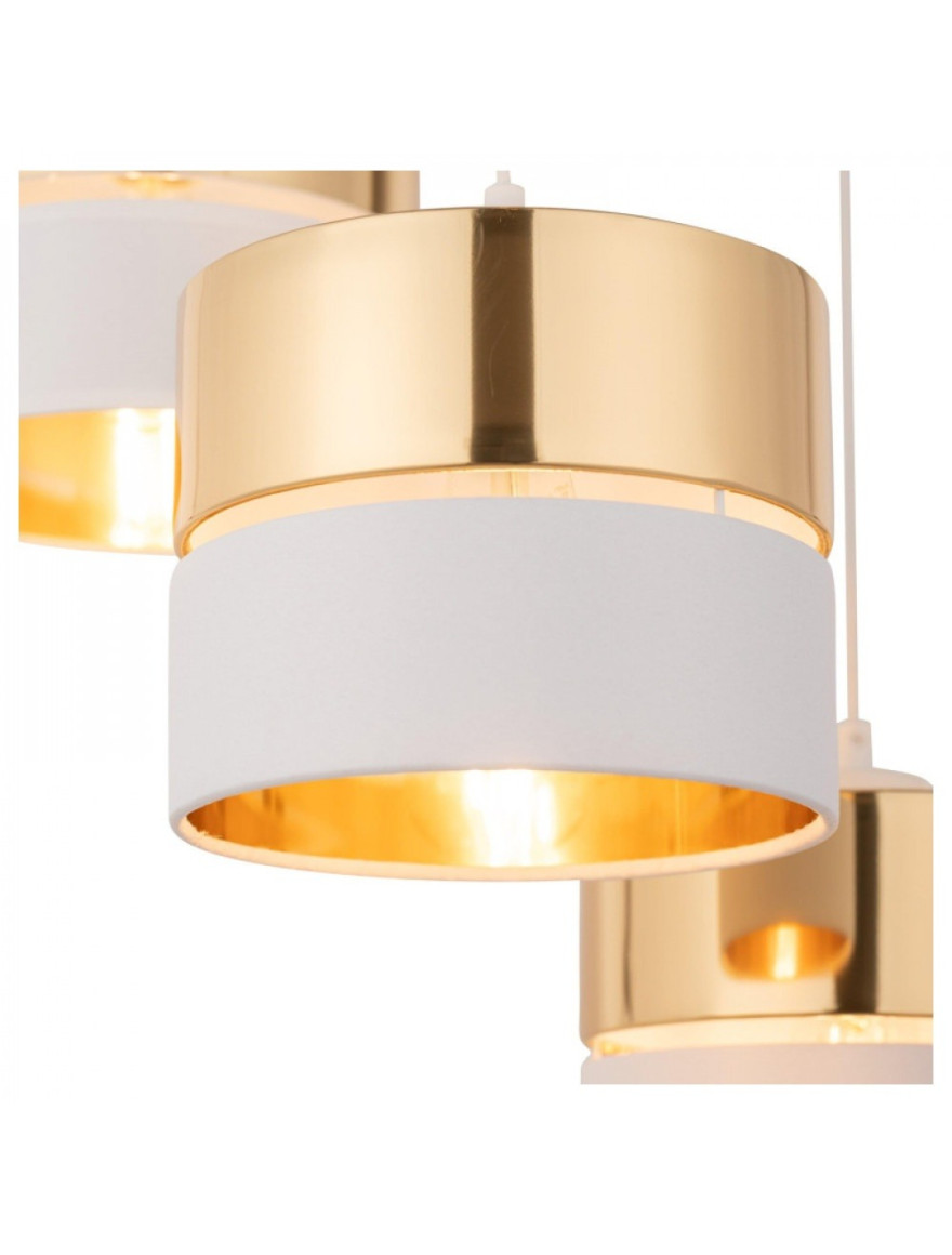 * Lustră 3*GU10 D220 H1500 IP20 alb+aur LUMINALED