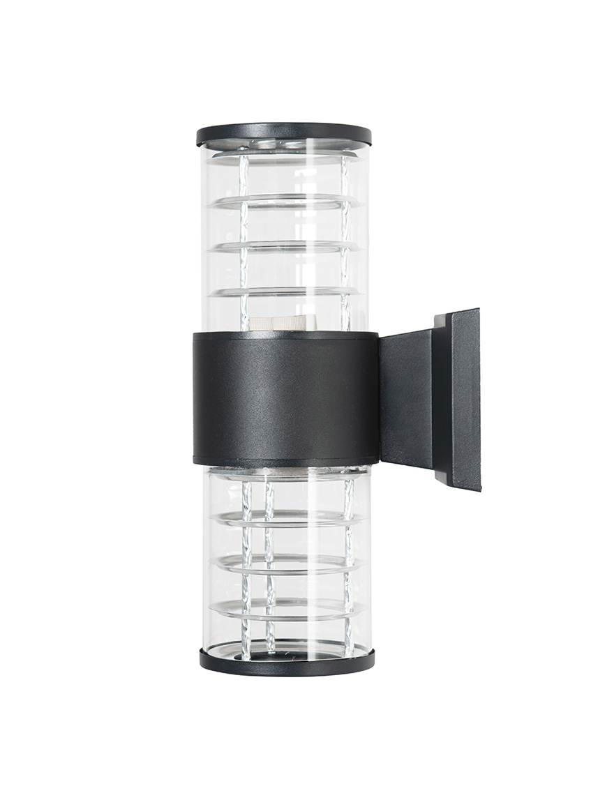 Фасадный светильник 2xE27, IP65, чёрный, LUMINALED