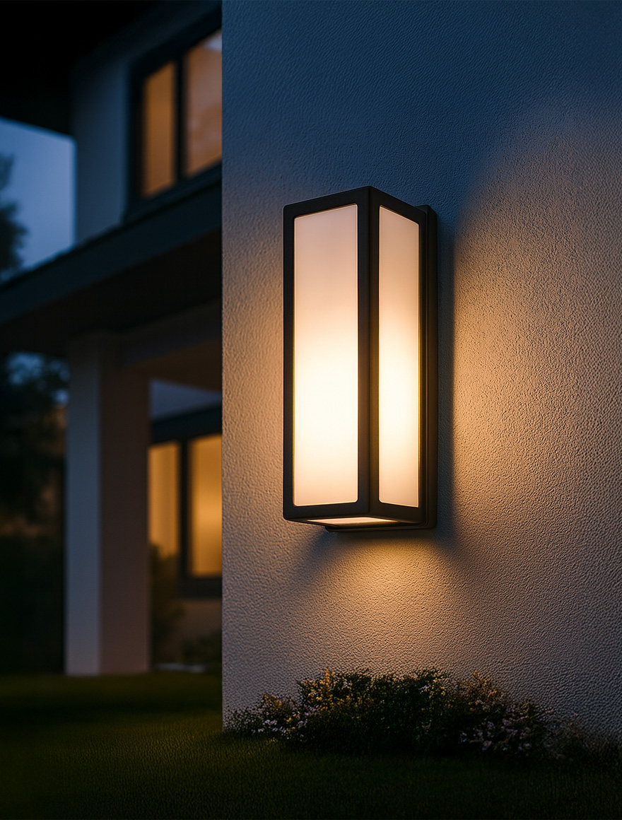 Corp de iluminare LED pentru fațade 8W 3000K IP54 negru LUMINALED