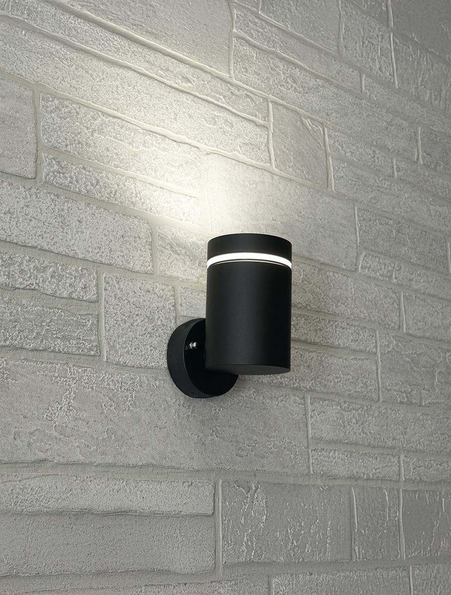 Фасадный светильник GX53, IP54, чёрный, LUMINALED