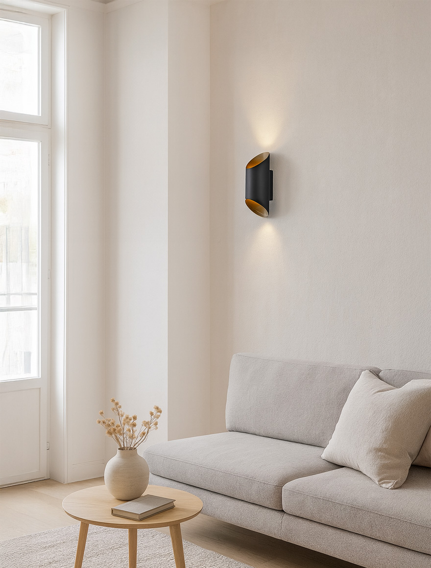 Настенный светильник 1xG9, IP20, 80×100×150 мм, чёрный, LUMINALED