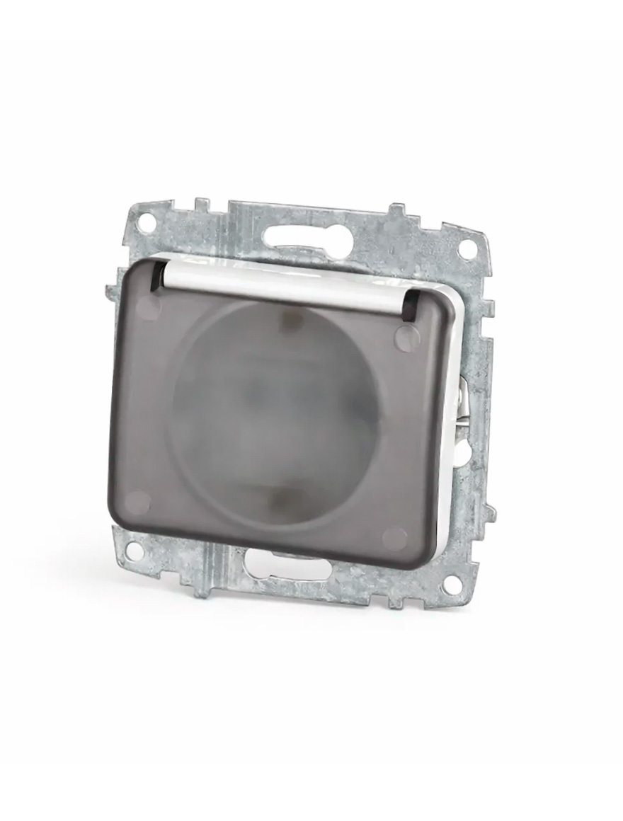 Priză cu CP ST (albă) 1/10/100 EL-BI JAZZ 607-010200-218