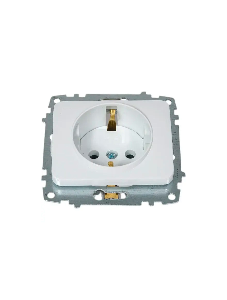 Priză cu CP ST (albă) 1/12/120 EL-BI JAZZ 607-010200-217