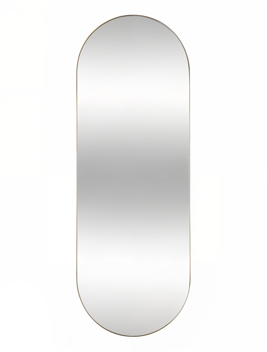 Oglindă ovală, aurie, 50x150 cm.
