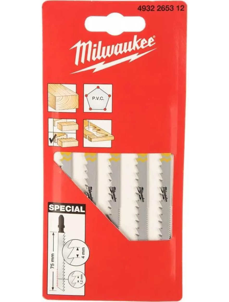 Lame fierăstrău pendular pe lemn (tăiere figuri) 100x75x1,2-4mm max 30mm (P5) Milwaukee 4932265312