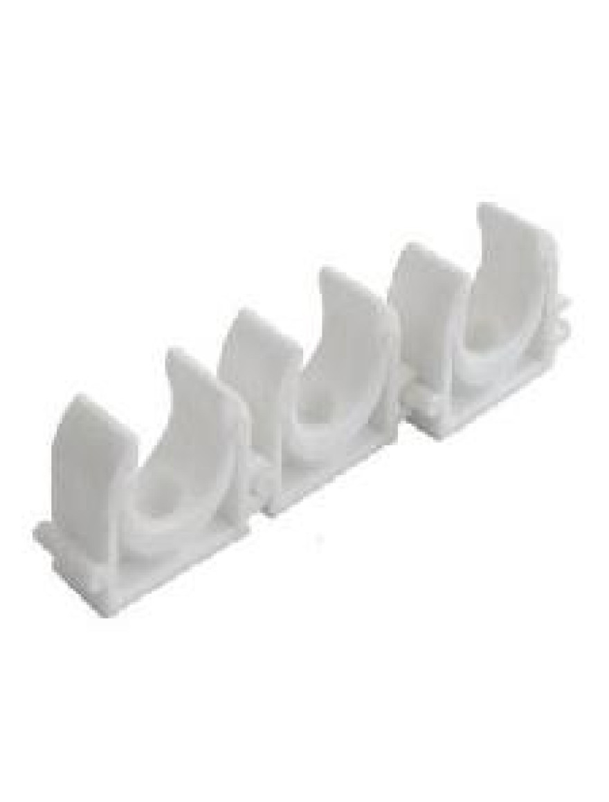 Clipsa fixare  pu teava D32 (100buc) alb MUTLUSAN