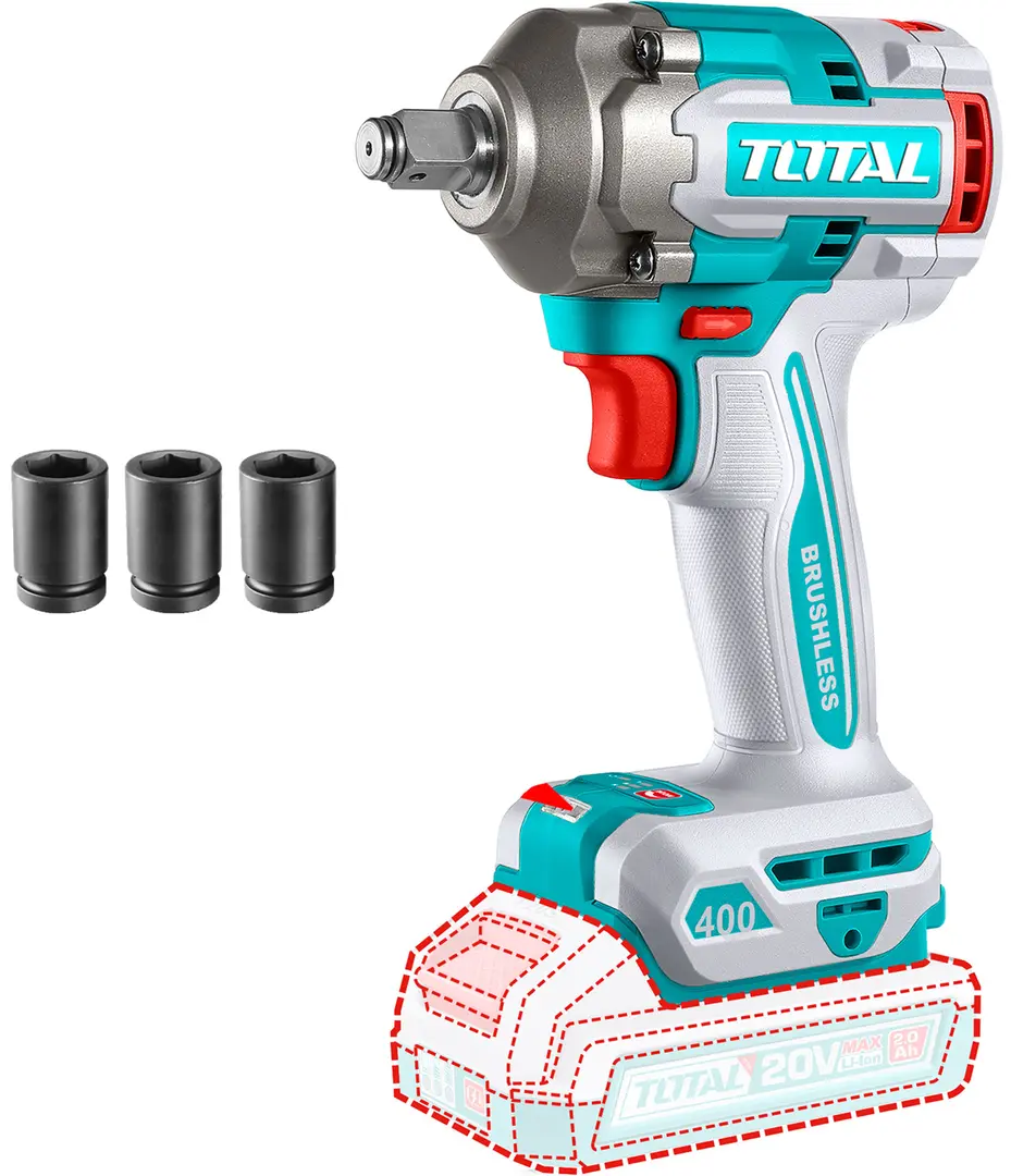 Ударный шуруповёрт с аккумулятором 20 В, 2 А·ч, 285 Н·м, TOTAL TIRLI2028
