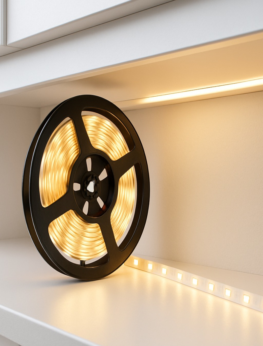 Bandă LED COB 512leds,DC12V,12w/m,8mm,3000K,100lm/w,5m,IP20