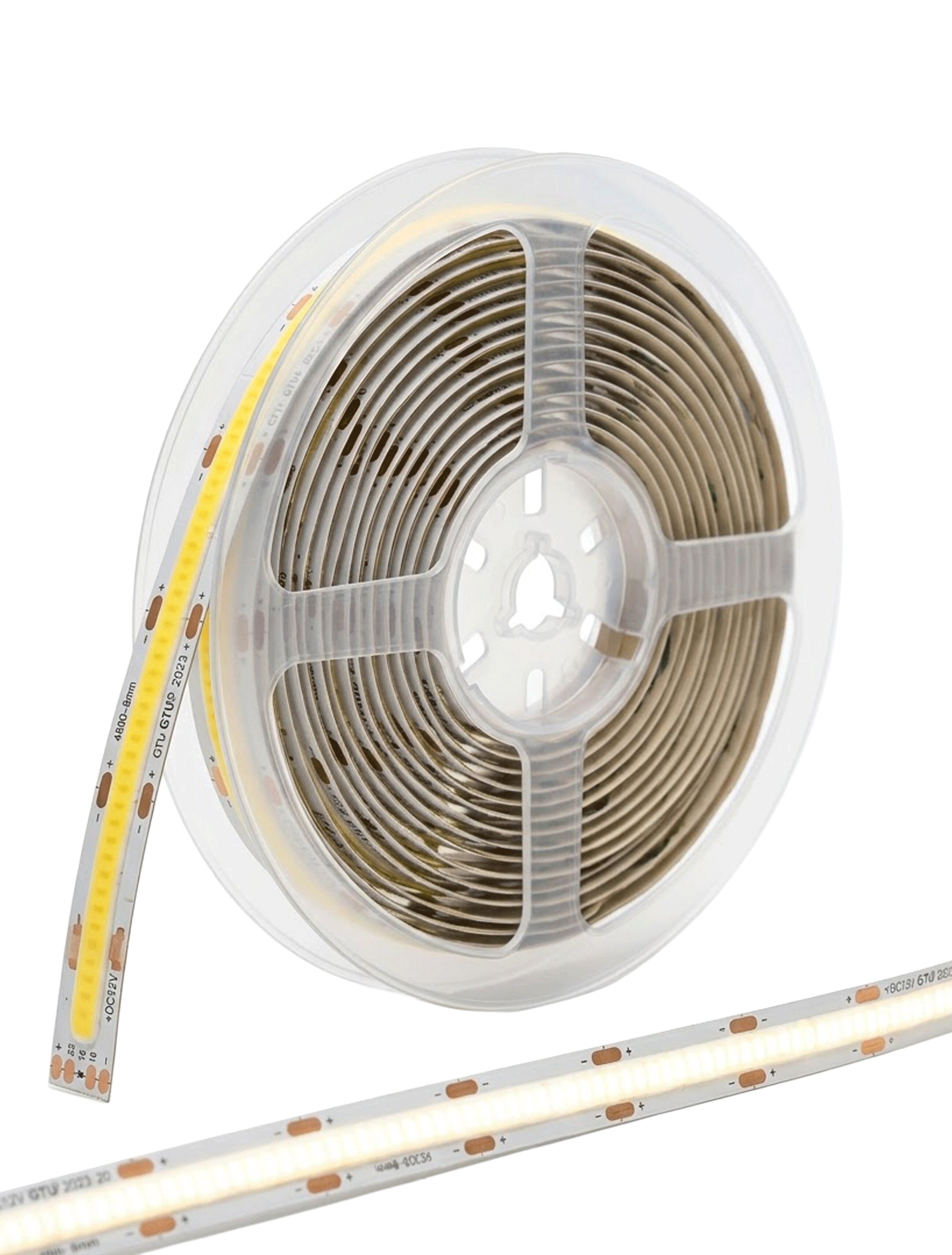 Светодиодная лента COB FREE CUT 300leds, 12В, 10Вт/м, 8мм, 3000К, IP20 5М LuminaLED