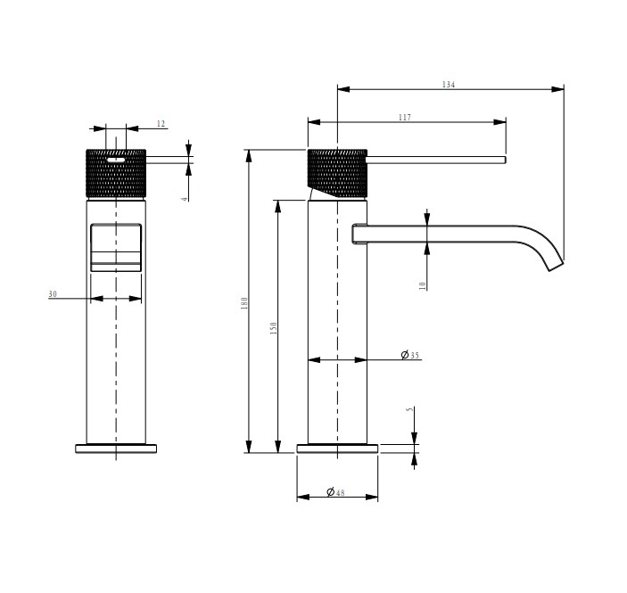 Смеситель для кухни SanDonna AGATA (Черный)